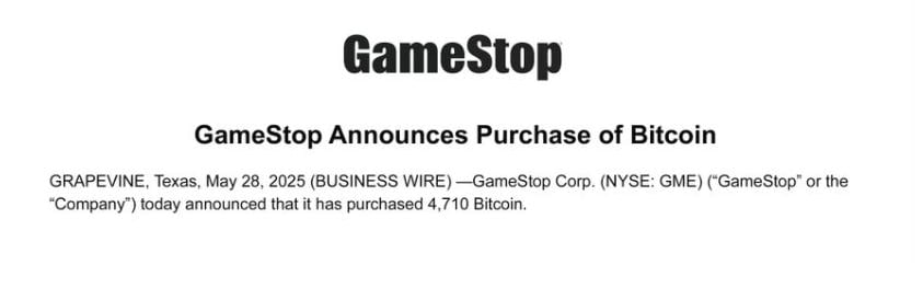 #GME #BTC #крипто #корпораты Gamestop купила 4710 BTC на баланс