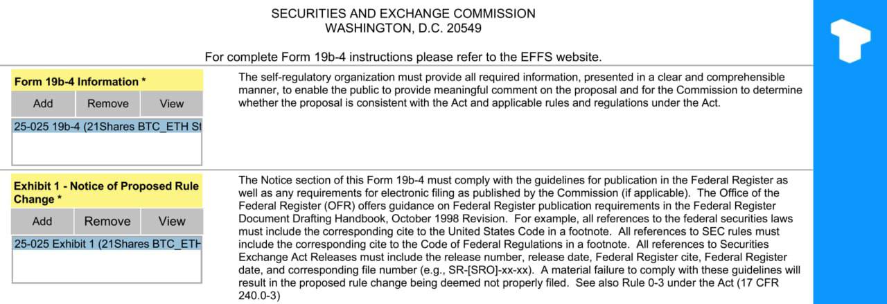 Биржа Cboe BZX подала в Комиссию по ценным бумагам и биржам США предложение об изменении правил, чтобы позволить 21Shares Ethereum ETF делать ставки на свои активы в Ether.    Телеграм  Х    Сообщество  Источник