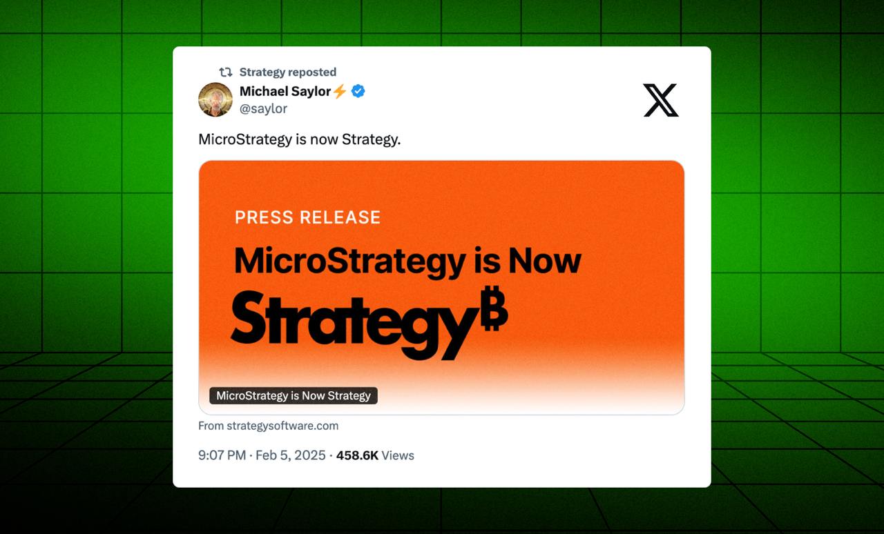 MicroStrategy → Strategy  Главный проповедник ВТС Майкл Сэйлор сообщил у себя в Х, что его компания MicroStrategy провела ребрендинг и теперь называется просто Strategy. Strategy выбрала оранжевый бренд-цвет, который, разумеется, отсылает к любимому ВТС  А еще сегодня криптаны воют от «дропа» BeraChain. Команда, которая в свое время громко заявляла, что они — блокчейн с упором на комьюнити, сегодня швырнула большинство своих последователей, заявив, что самое вкусное они оставили на потом, ну-ну. Кстати, сообщили они об этом после хэйта в Х   чекер дропа   Лично я бэру не делал, никакой тряски нет. Этот проект мне изначально не нравился, и я пару раз писал, что ничего хорошего от него не жду  на самом деле просто писал: BeraChain — говно . Короче, не удивлен такому исходу  Обмен   Бот   Чат   Партнерство