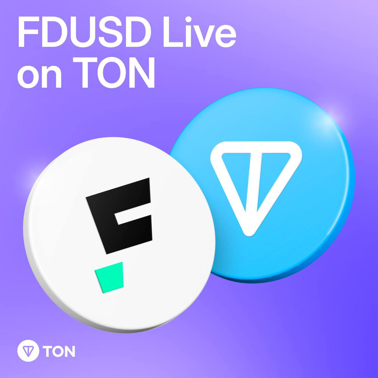 FDUSD запущен на TON! Компания First Digital Group официально выпустила стейблкоин FDUSD в блокчейне The Open Network TON . Безопасные, быстрые и надёжные платежи в FDUSD теперь доступны миллиарду пользователей Telegram. FDUSD на TON — это: дешёвые и быстрые стейблкоин-транзакции дополнительная ликвидность для растущей DeFi-экосистемы TON поддержка в кошельках TON и на бирже TONCO возможность выпуска токенов для корпоративных клиентов через First Digital Labs «Эта инициатива отвечает потребностям современного рынка и способствует внедрению стейблкоинов как практичного, масштабируемого решения для глобальных платежей», — Винсент Чок, генеральный директор и основатель First Digital. Подробнее о FDUSD — здесь.