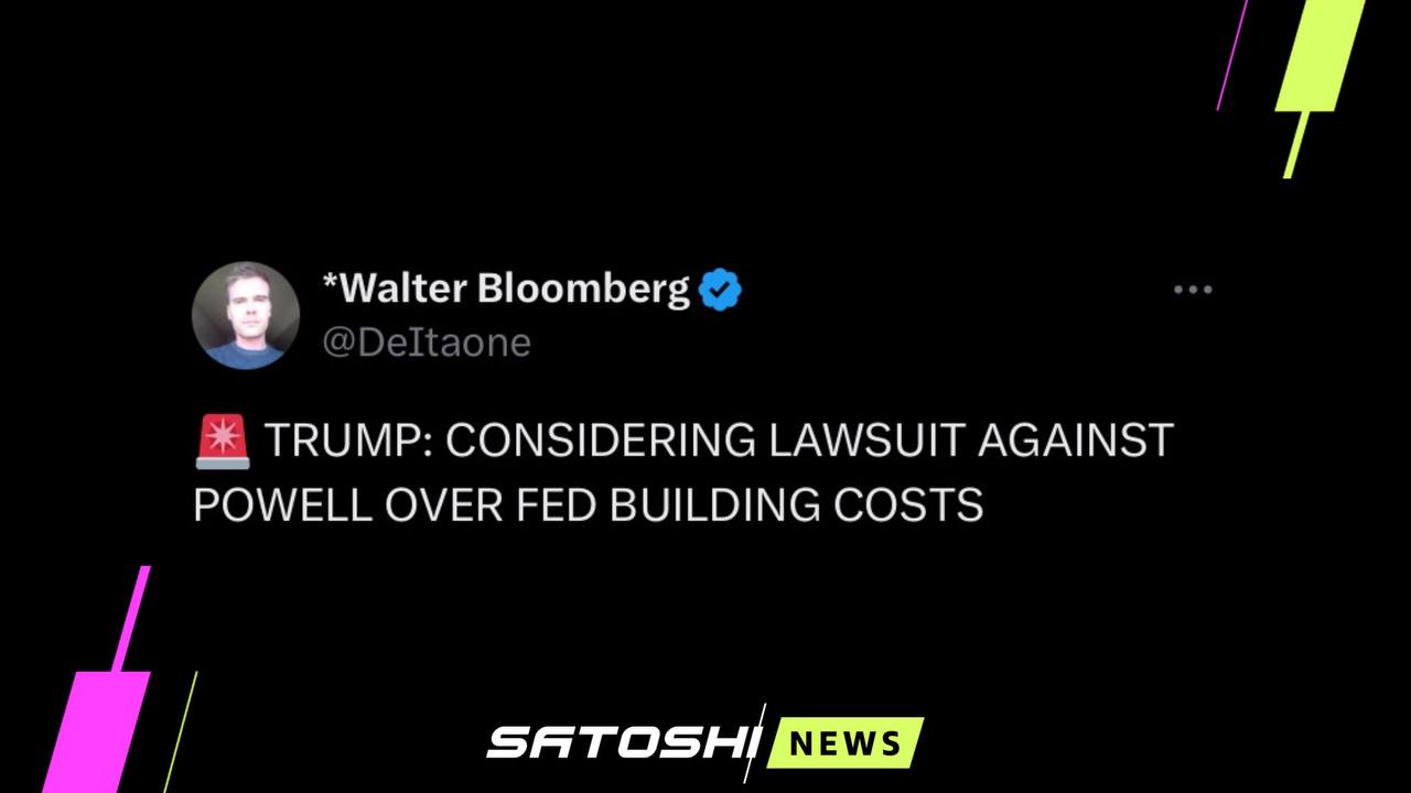 #Трамп #Пауэлл Трамп заявил о возможности судебного разбирательства в отношении Пауэлла. Источник     - главное о крипте канал   сайт   реклама     биржа