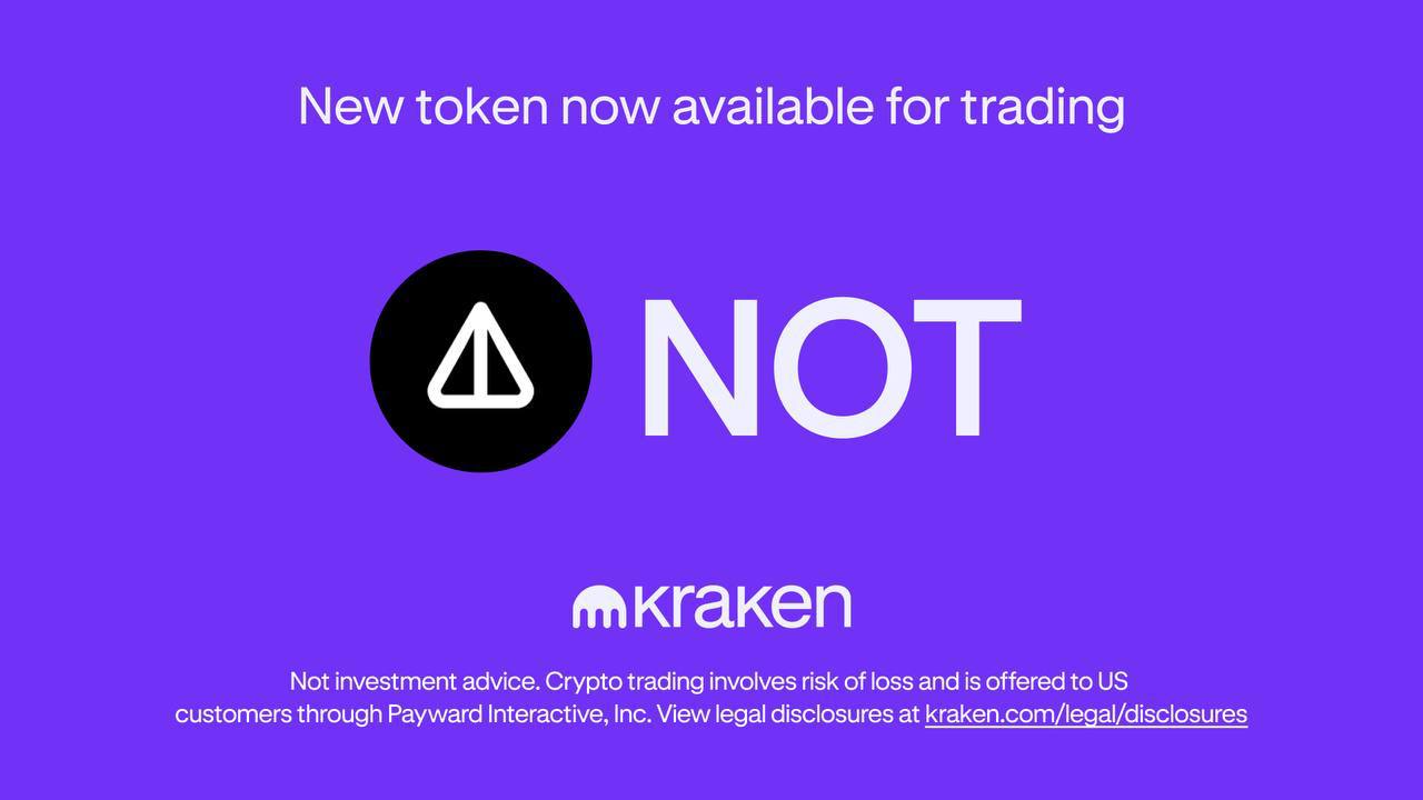 NOT и Kraken  Сообщество Notcoin заявило, что теперь каждый может торговать Notcoin на Kraken, крупнейшей американской бирже.  #NOT #Notcoin