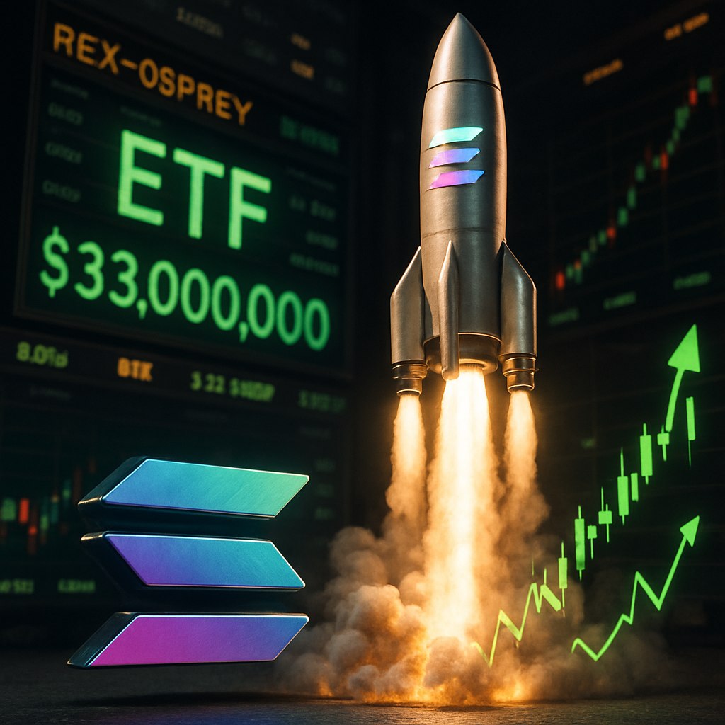Новый рекорд для Solana! ETF по стекингу от REX-Osprey смог преодолеть преграды SEC и стартовал с впечатляющим объемом торгов в $33 миллиона в первый день. Это знаковое событие стало основным катализатором интереса к Solana и его экосистеме!    #Solana #ETF #REX_Osprey    NFT
