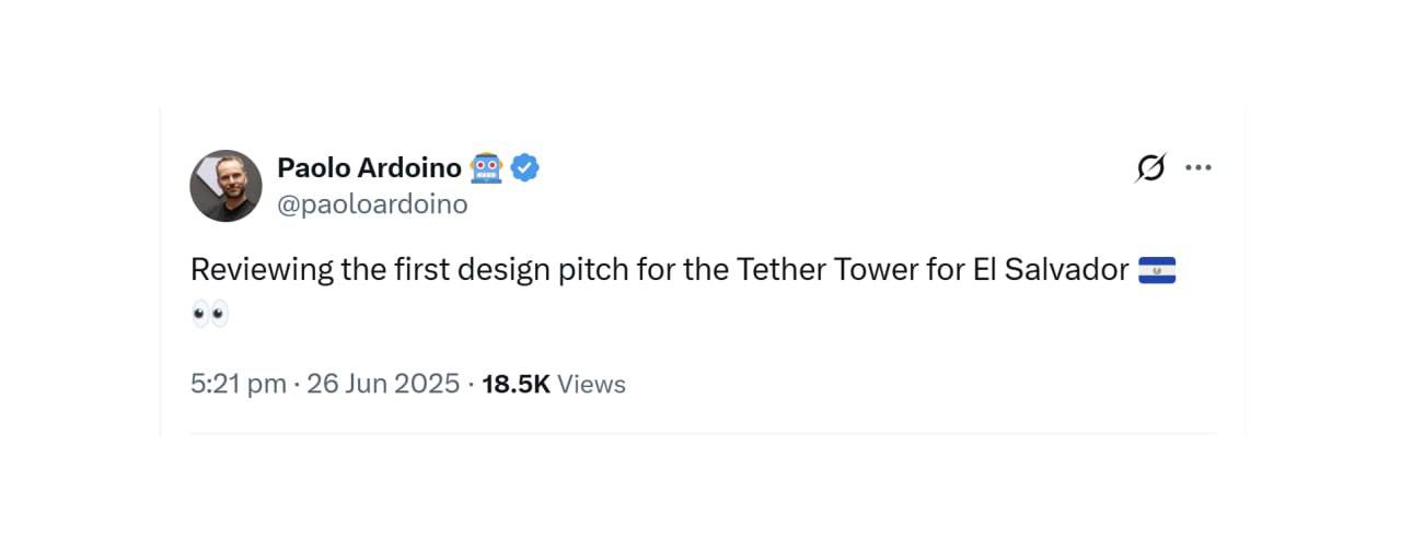 Tether, крупнейший в мире эмитент стейблкоинов, построит небоскреб Tether Tower в столице Сальвадора — Сан-Сальвадоре. Проект станет новым глобальным штаб-квартирой компании и будет крупнейшим зданием страны — 70 этажей. Tether Tower станет символом долгосрочных инвестиций в регион, а также будет привлекать другие крипто- и технологические компании. Башня будет не только офисом Tether, но и площадкой для инновационных лабораторий, стартапов и образовательных инициатив в сфере блокчейна. Проект поддерживается правительством Сальвадора, которое предоставляет налоговые льготы для крупных инвесторов и активно развивает цифровую экономику. Строительство небоскреба запланировано завершить в 2025 году. #Сальвадор #Tether Satoshkin KYT bot Бот для P2P P2P-платформы Процессинг-офферы