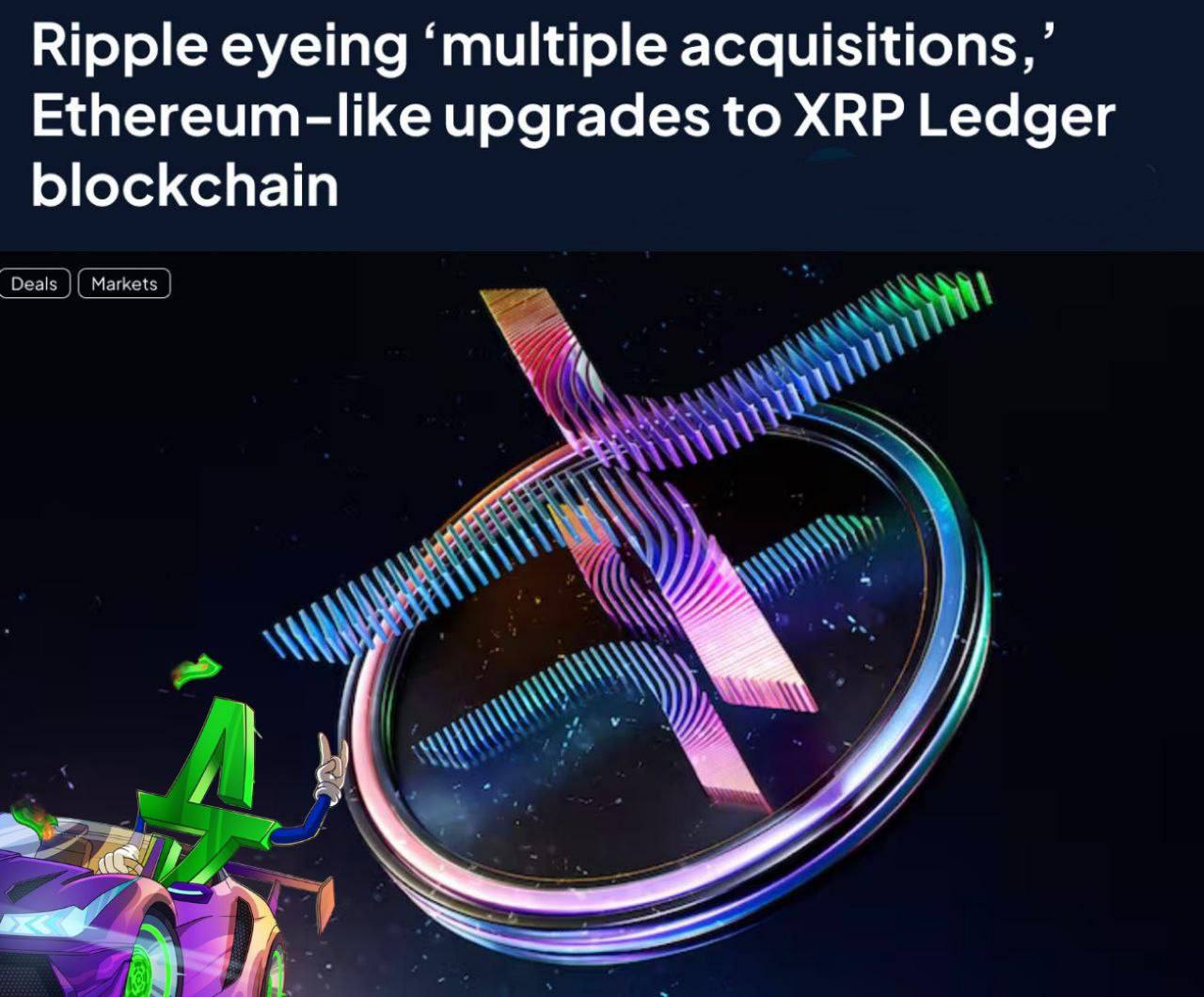 XRP Ripple собирается купить несколько компаний – Дэвид Шварц Представители Ripple активно ведут переговоры по нескольким сделкам о слиянии и поглощении компаний. В апреле в Ripple уже объявили о приобретении брокера Hidden Road за $1,25b. Другие планы: повышение программируемости XRP Ledger, добавление новых функций аналогичных Ethereum , запуск смарт-контрактов для управления платежами, на 3 квартал запланирован запуск протокола кредитования для XRP Ledger PRIVATE Торгуйте с нами: ByBit: Код в приложении: 25395 BingX: Код в приложении PQLLZA FreeTradeBot Instagram. Telegram YouTube DEFI ДД