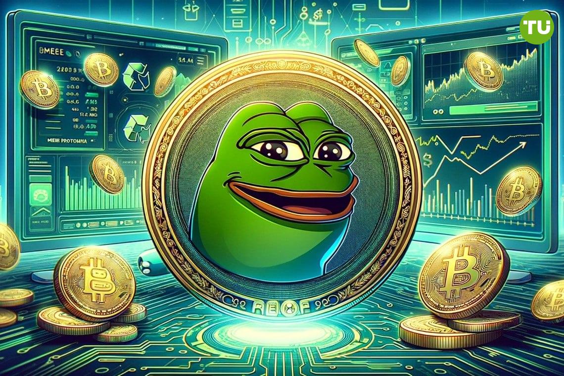 PEPE подскочил на 50% после анонса листинга на Coinbase и Robinhood  Криптовалюта-мем PEPE подорожала на 50% после того, как крупные торговые платформы Coinbase и Robinhood объявили о планах добавить токен. Этот долгожданный анонс может помочь PEPE привлечь более широкую аудиторию и повысить ее видимость на рынке    После объявления капитализация PEPE превысила $8 миллиардов, а объем торгов за 24 часа подскочил до $12 миллиардов. Такой рост показывает, что интерес к мем-криптовалютам и цифровым активам продолжает увеличиваться, и PEPE теперь входит в топ-6 криптовалют по объему торгов